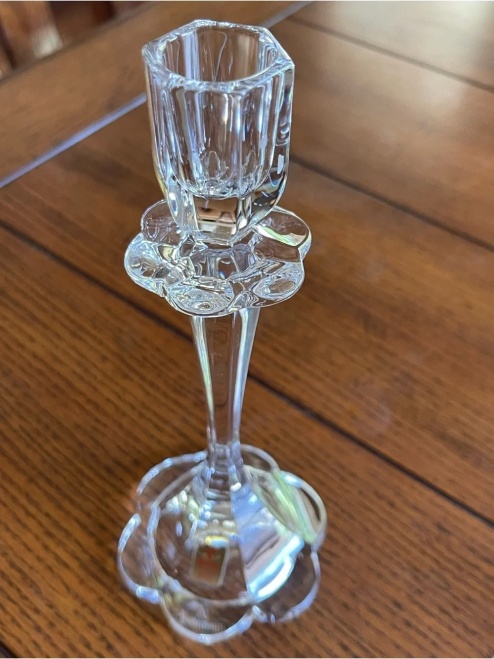 Nachtmann Crystal Petal Candle Holder Made In Germany Candlestick Holder Vintage